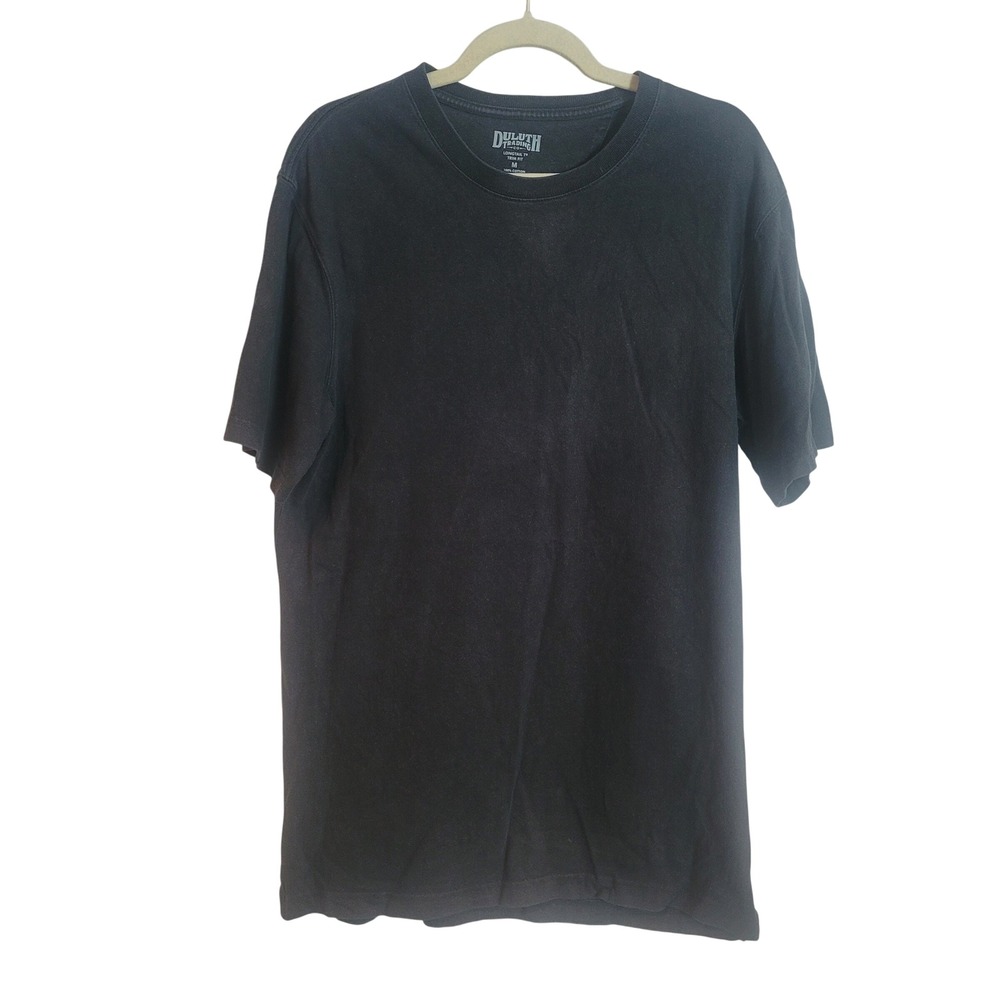 Duluth‎ Trading Co Mens Longtail T Trim Fit Black Cotton T-Shirt Size M Black